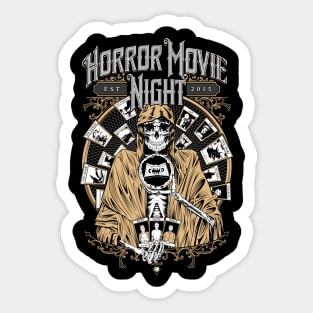 Horror Movie Night - Tarotvision (peach) Sticker